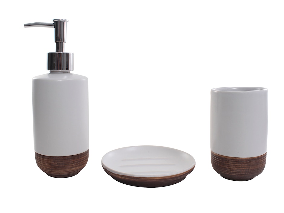 Juego de accesorios para baño de cerámica 3 piezas