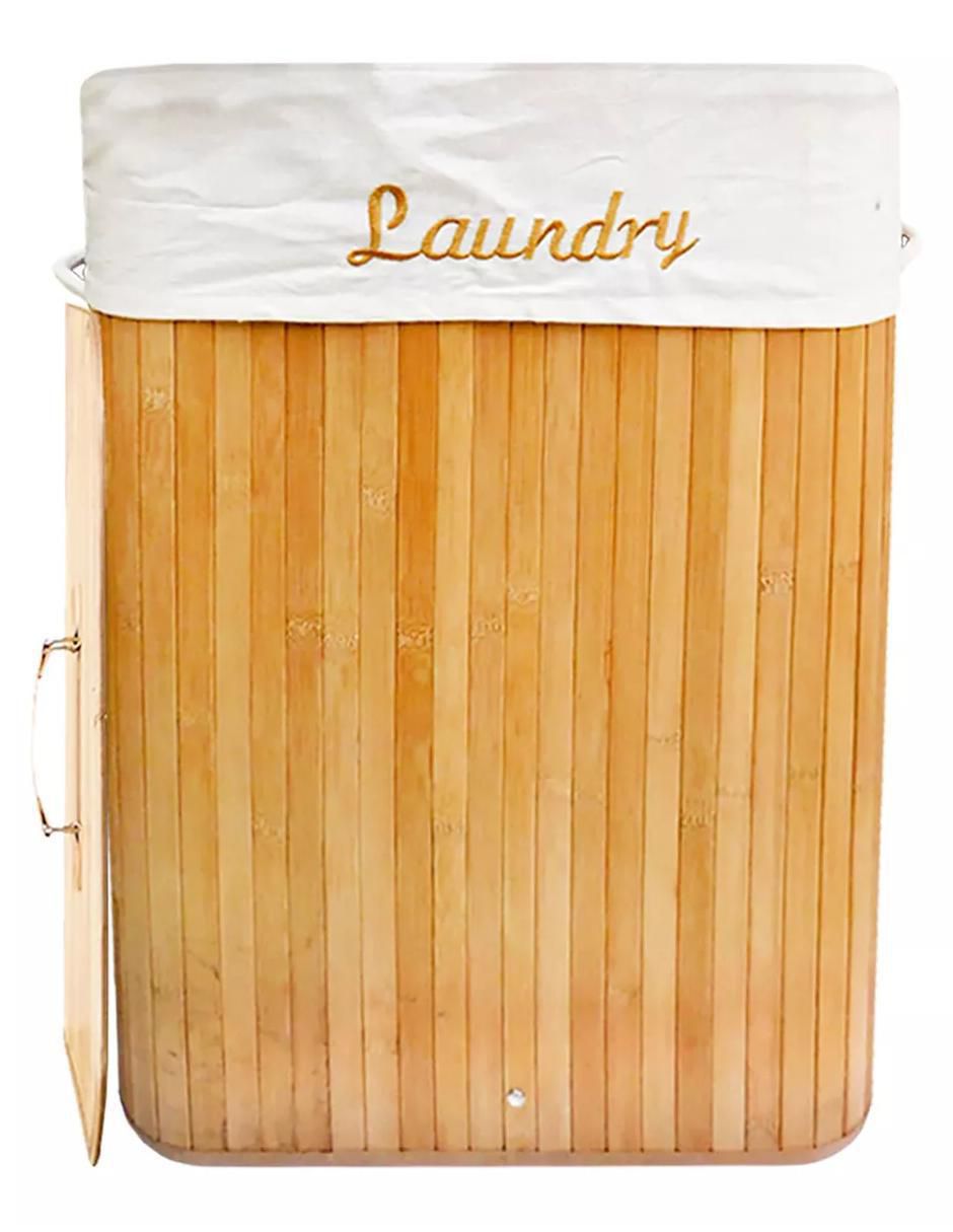 Cesto para ropa de bambú 4