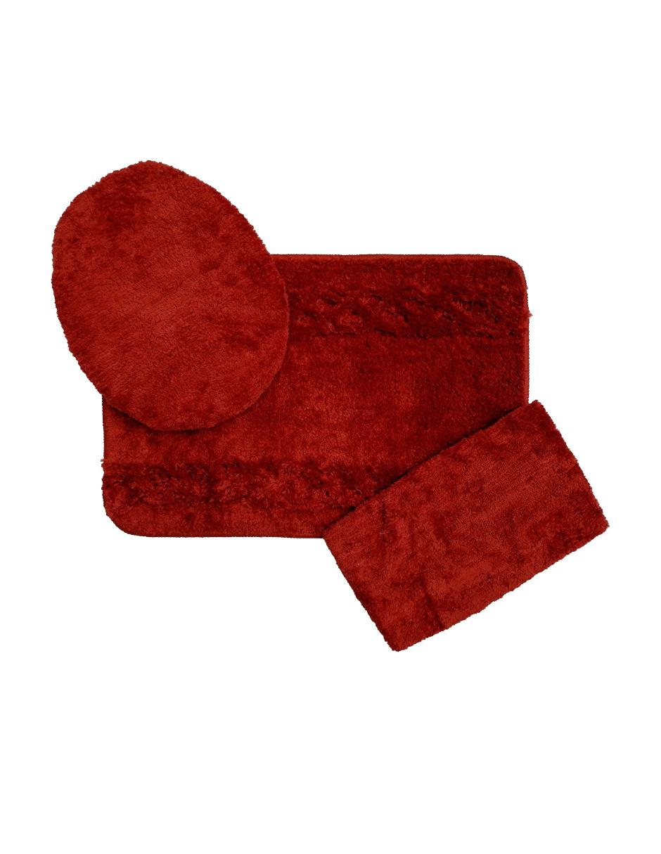Set de baño Braid rojo naranja 1