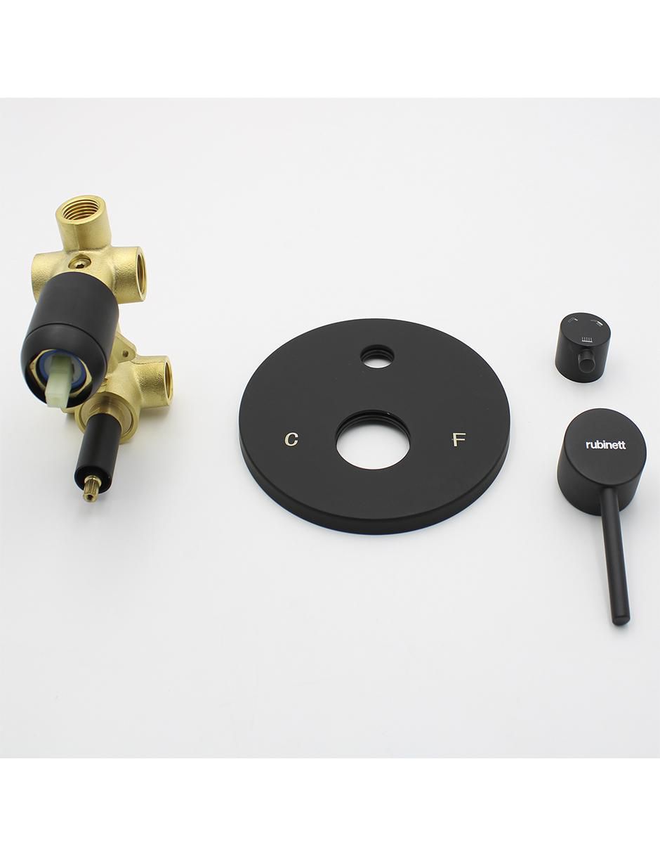 Set baño empotrable de acero inoxidable 5 piezas 6