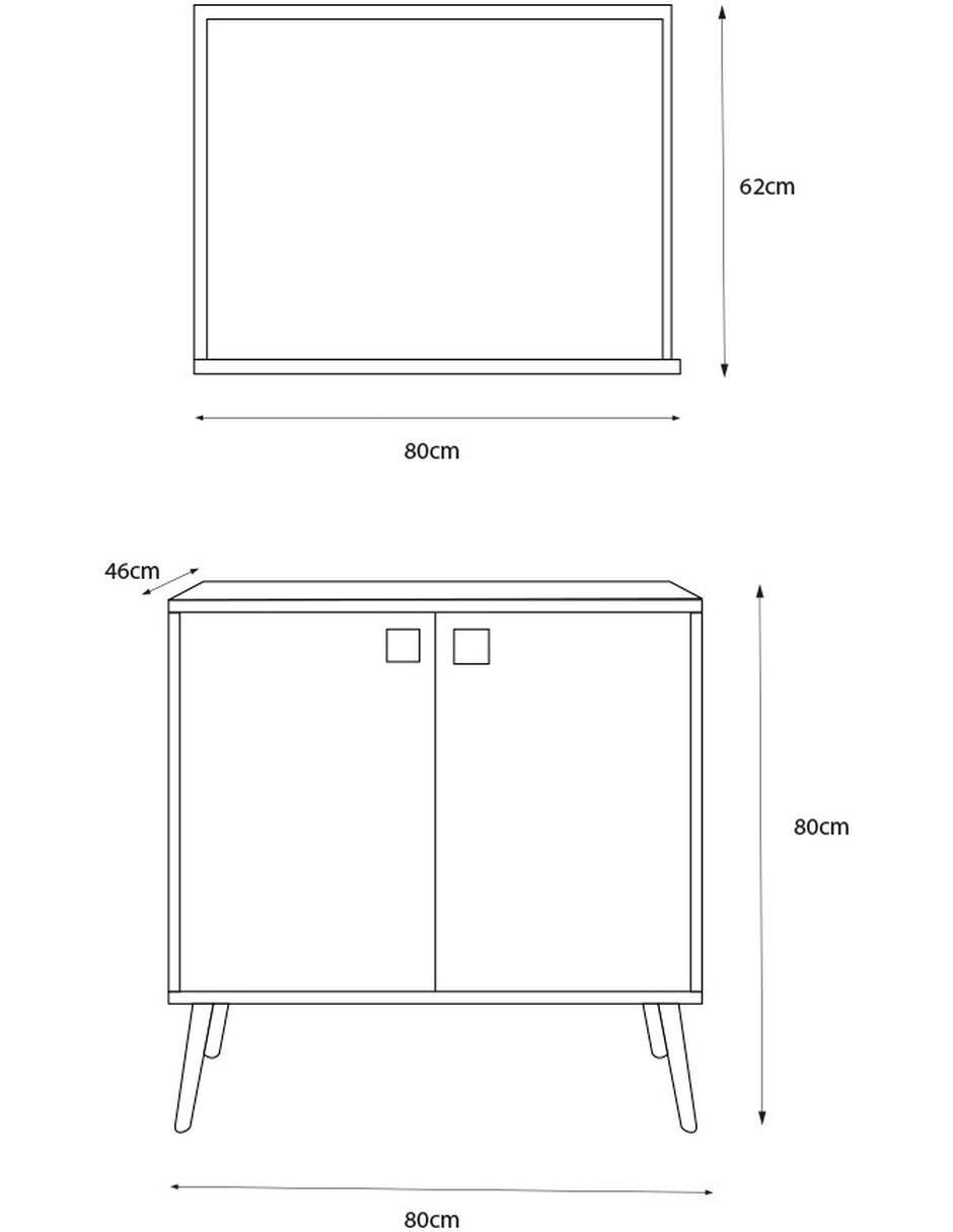 Mueble para baño Tugow Sigma de MDF armable