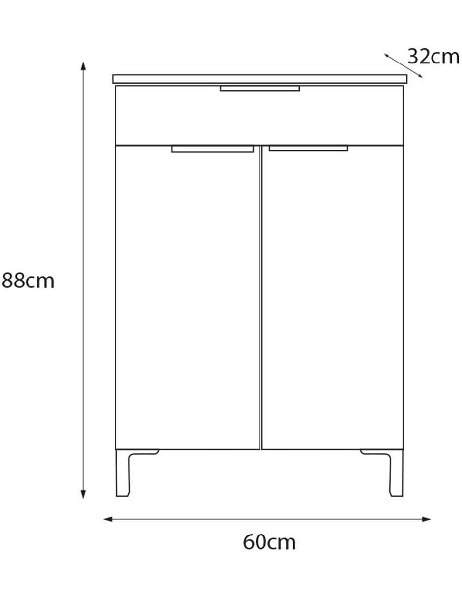 Mueble para baño Tugow Sovrana de MDF armable