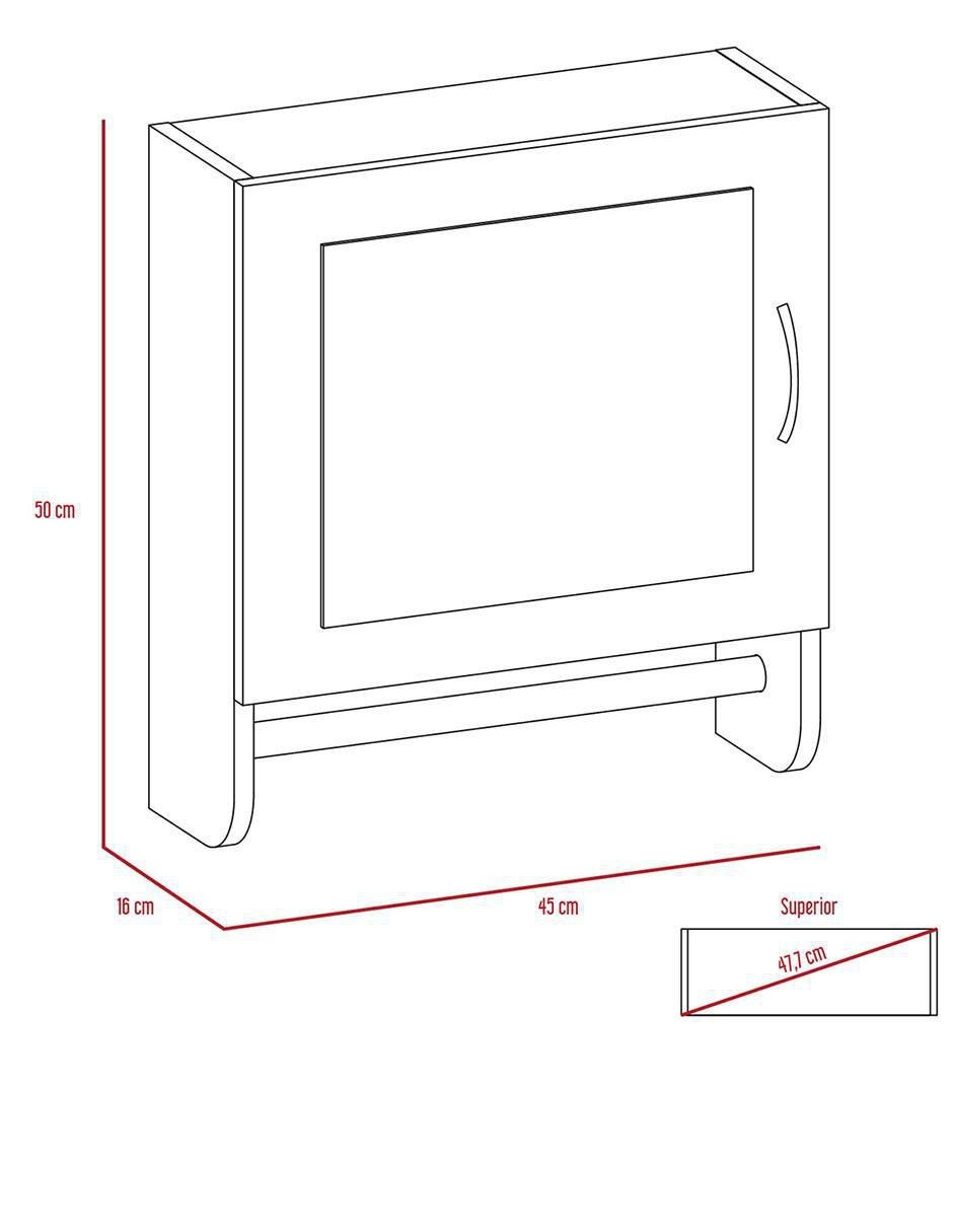 Mueble para baño Excelsior Umbra de melamina armable