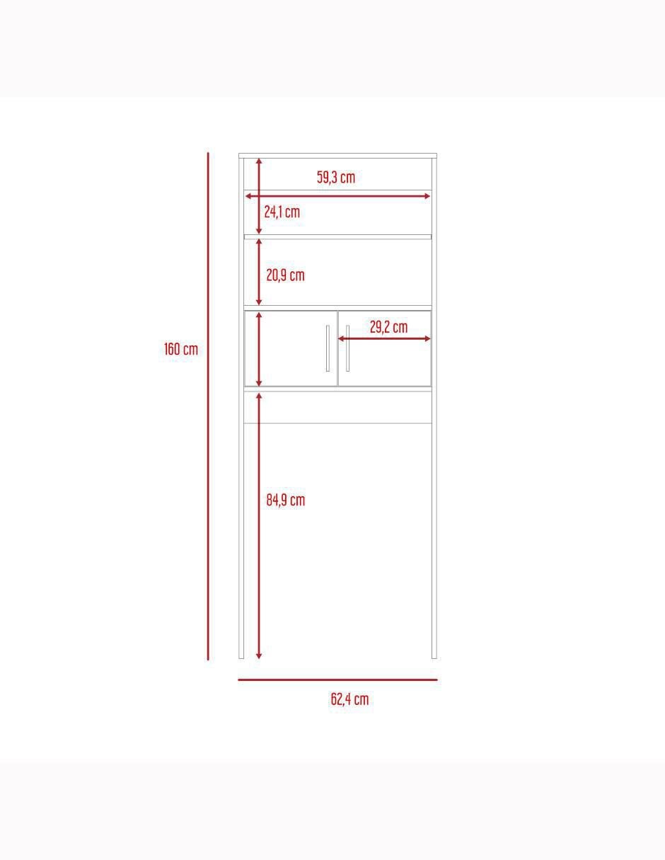 Mueble para baño Excelsior Madrid de melamina armable