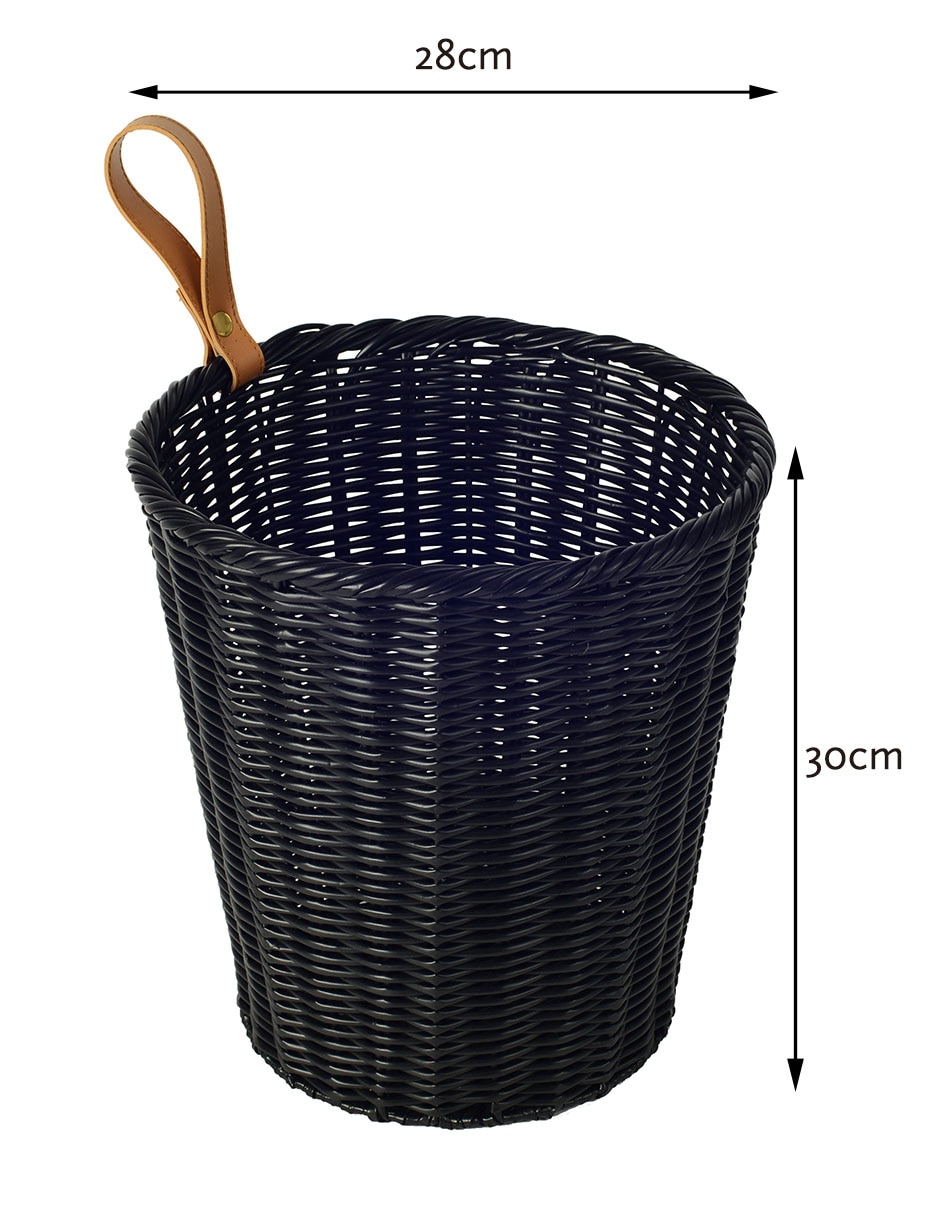 BOTE DE BASURA ALYSSA, 8 L, NEGRO HAUS