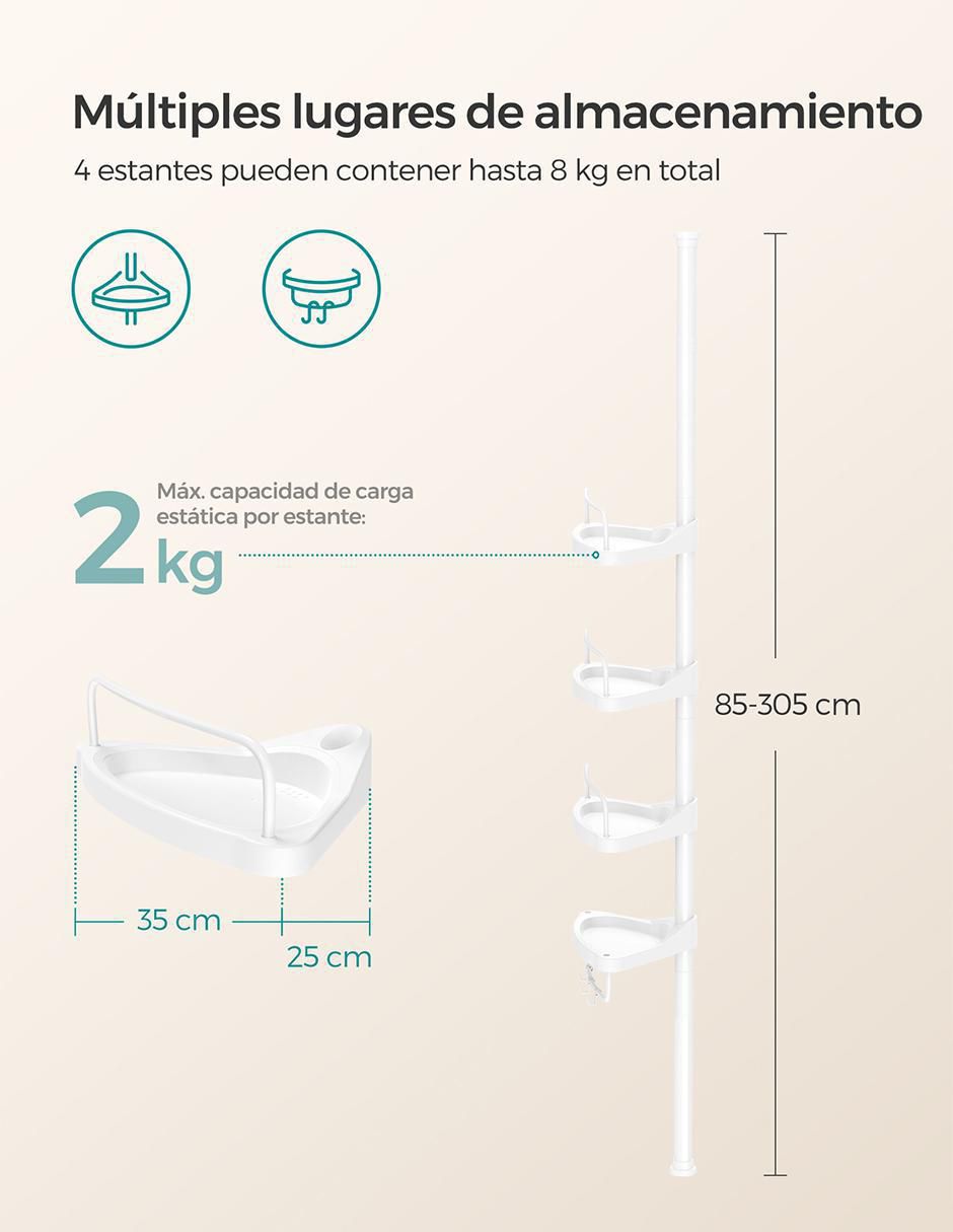 Organizador de baño Songmics Ajustable