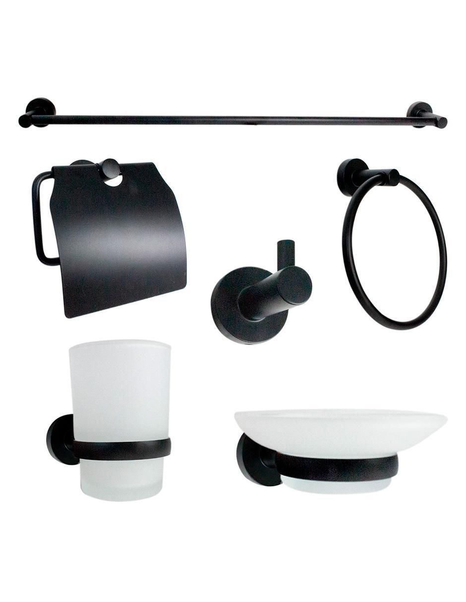 Set accesorios de acero inoxidable 6 piezas