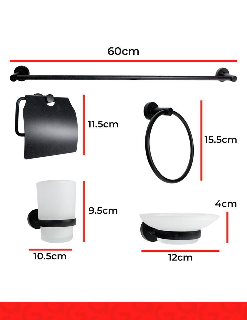 Set accesorios de acero inoxidable 6 piezas 7