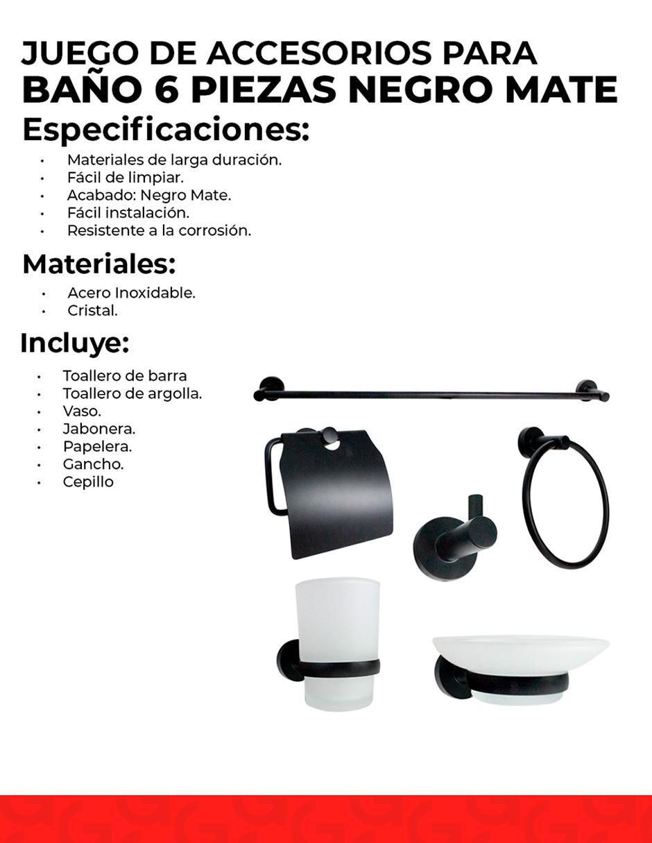 Set accesorios de acero inoxidable 6 piezas 5