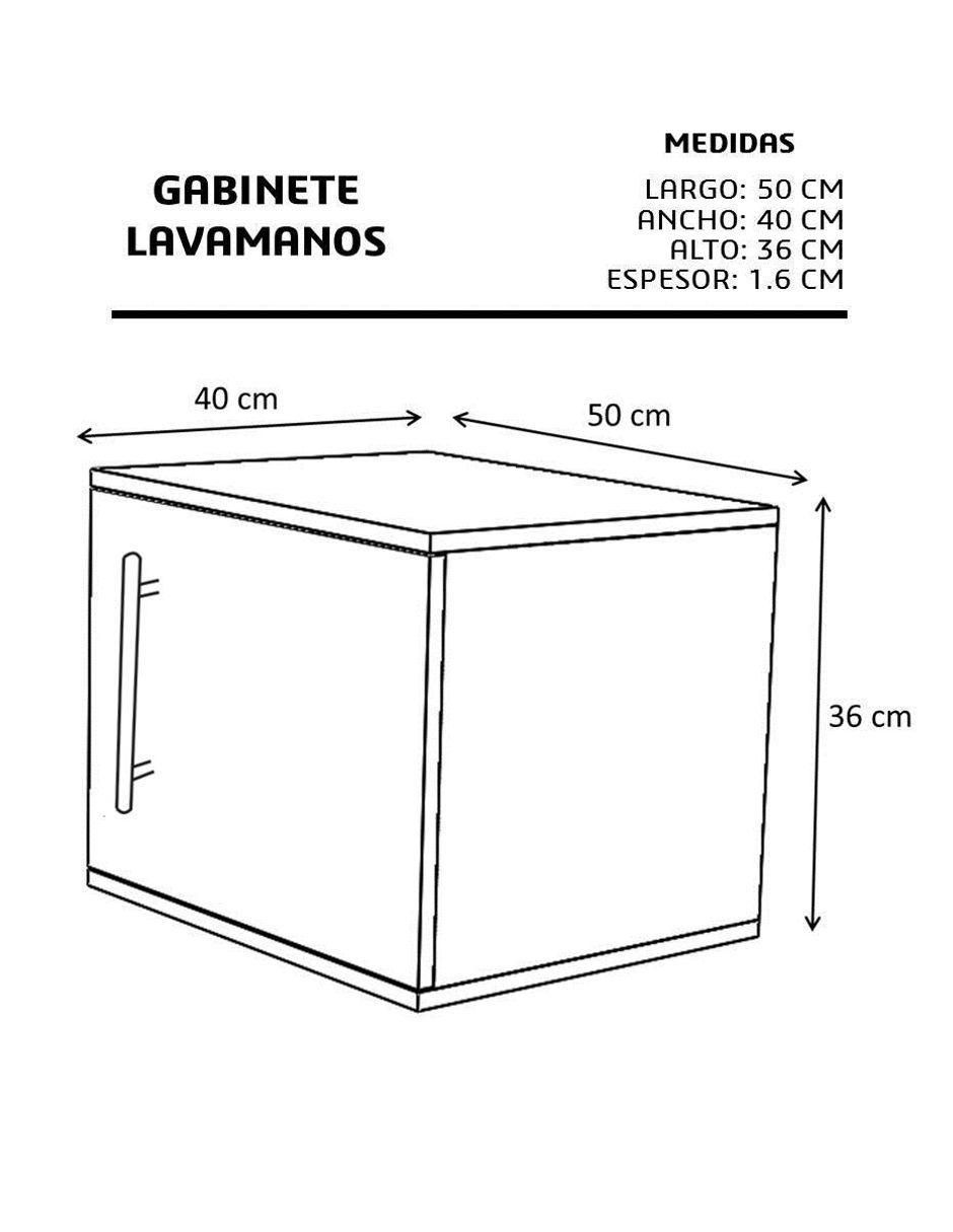Mueble para baño Gabinete Semplice de MDF armable 4