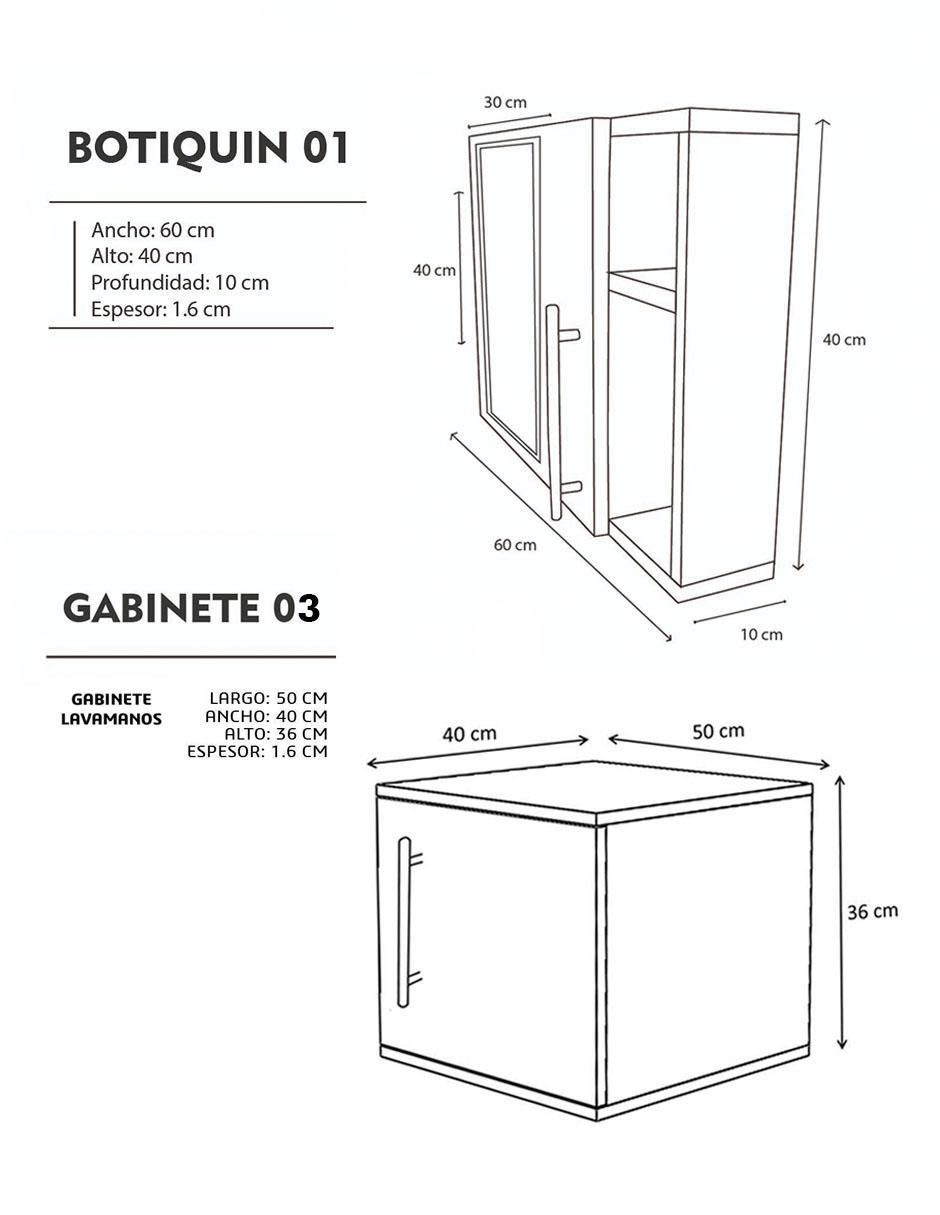 Mueble para baño armable Semplice MDF 5