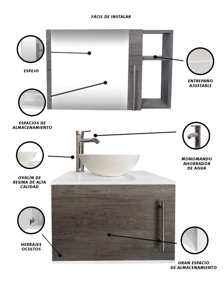 Mueble para baño armable Semplice MDF 3