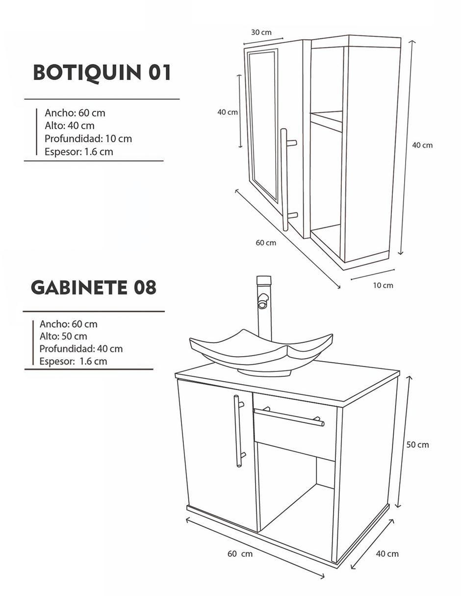 Mueble para baño Mellor de MDF armable 5