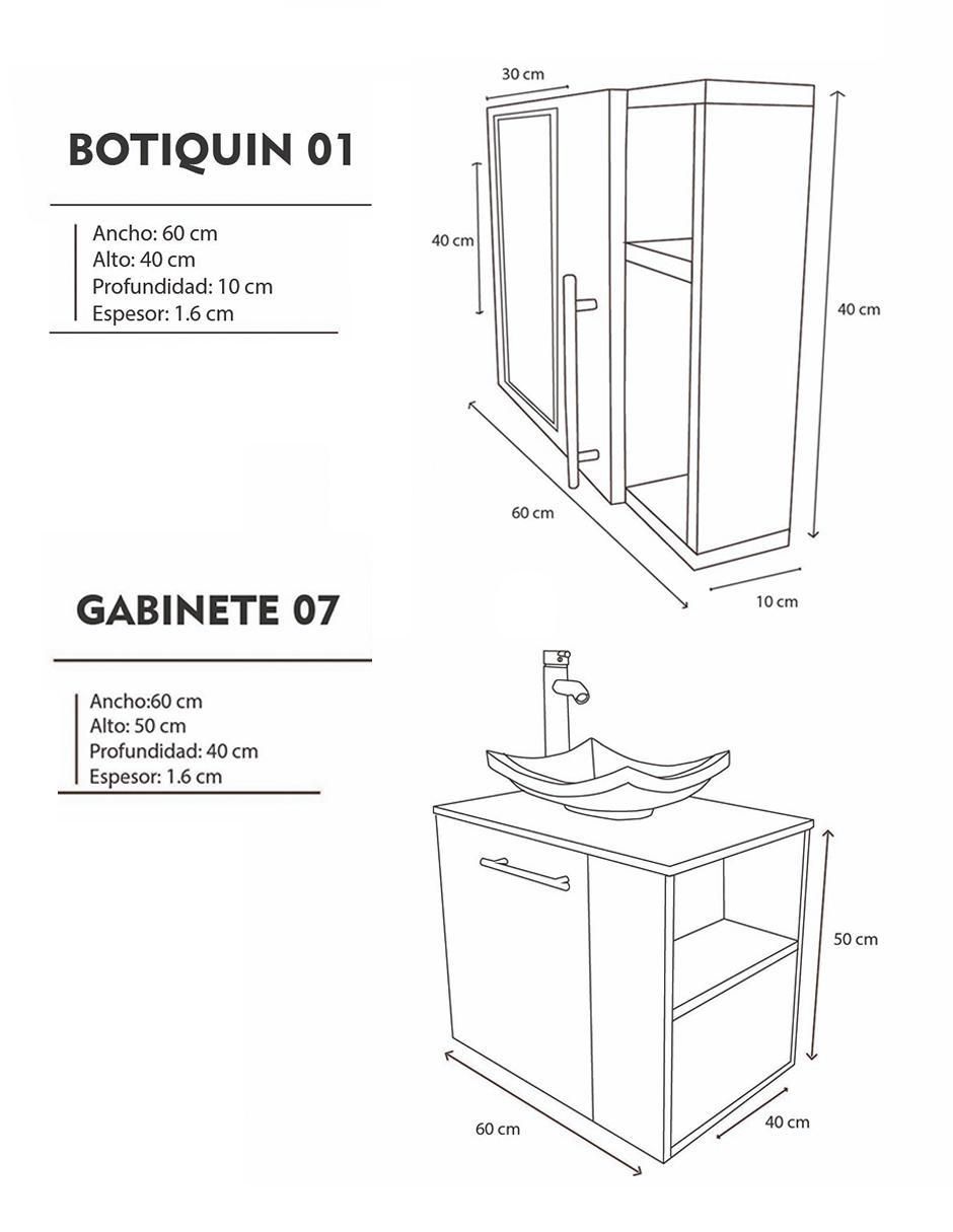 Mueble para baño Mellor de MDF armable 5