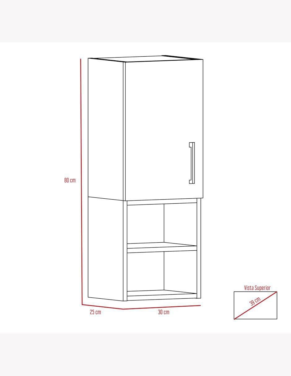 Mueble para baño Madrid de melamina armable 7