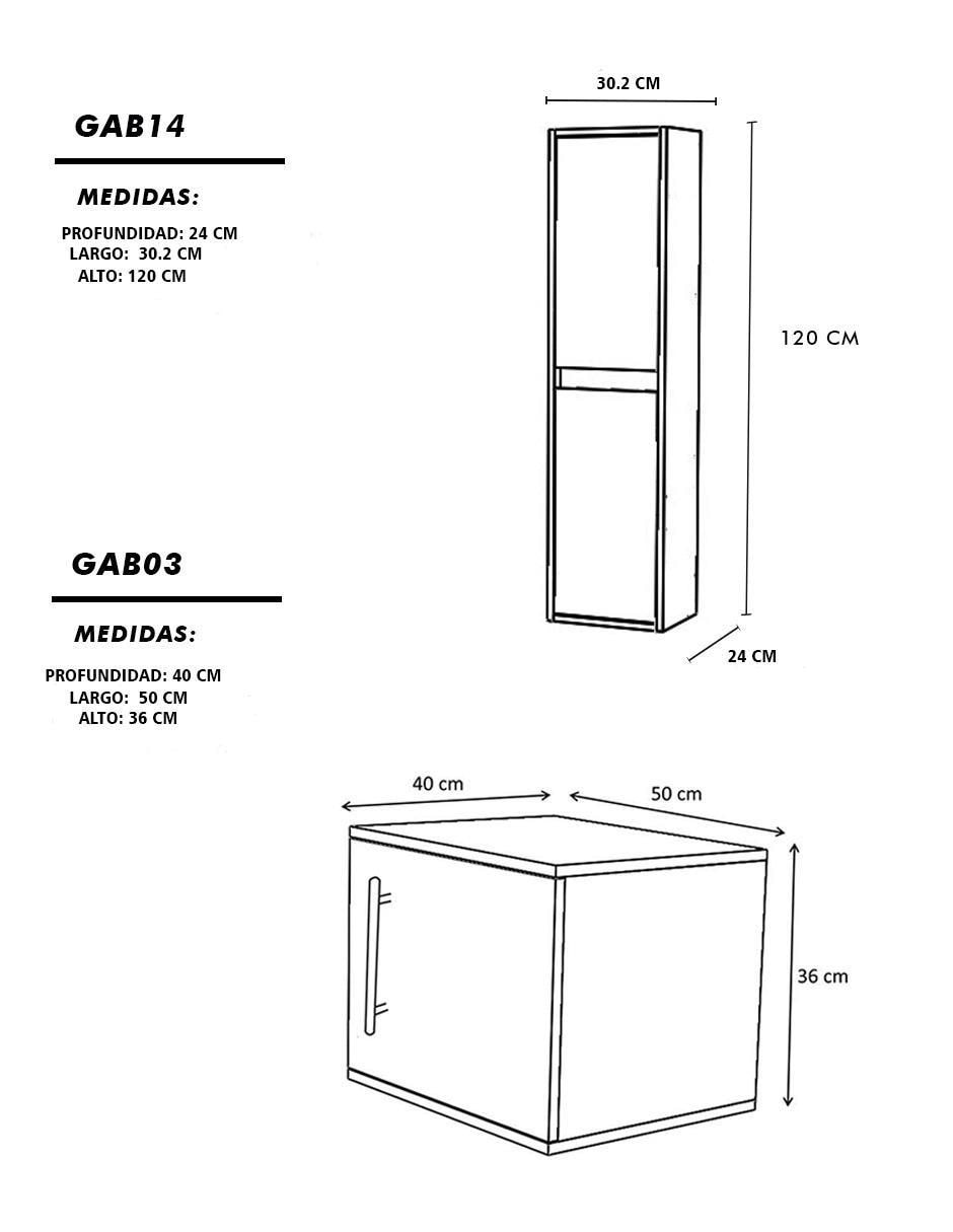 Mueble para baño Set Kitay de MDF armable 5