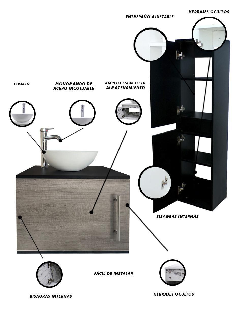 Mueble para baño Decomobil Set Kitay de MDF armable