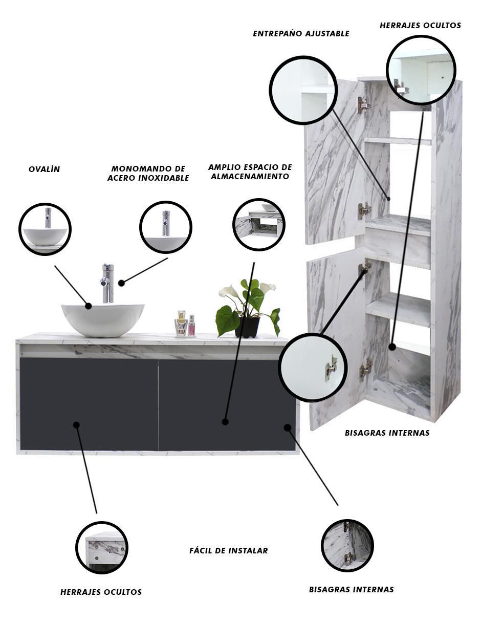 Mueble para baño Set esbly de MDF armable 4
