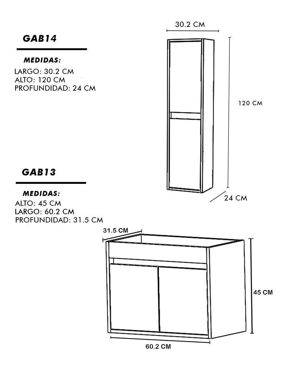 Mueble para baño armable Lorette MDF 6
