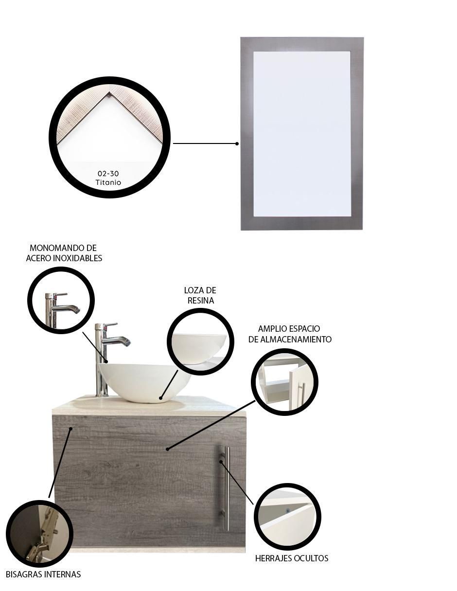 Mueble para baño Decomobil Zurich de MDF armable