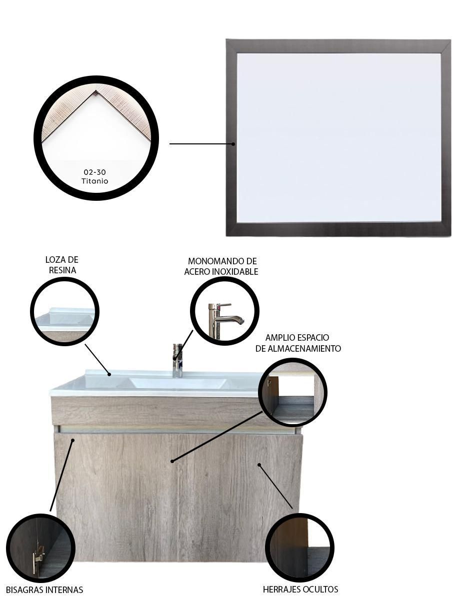 Mueble para baño Decomobil Lucerna de MDF armable