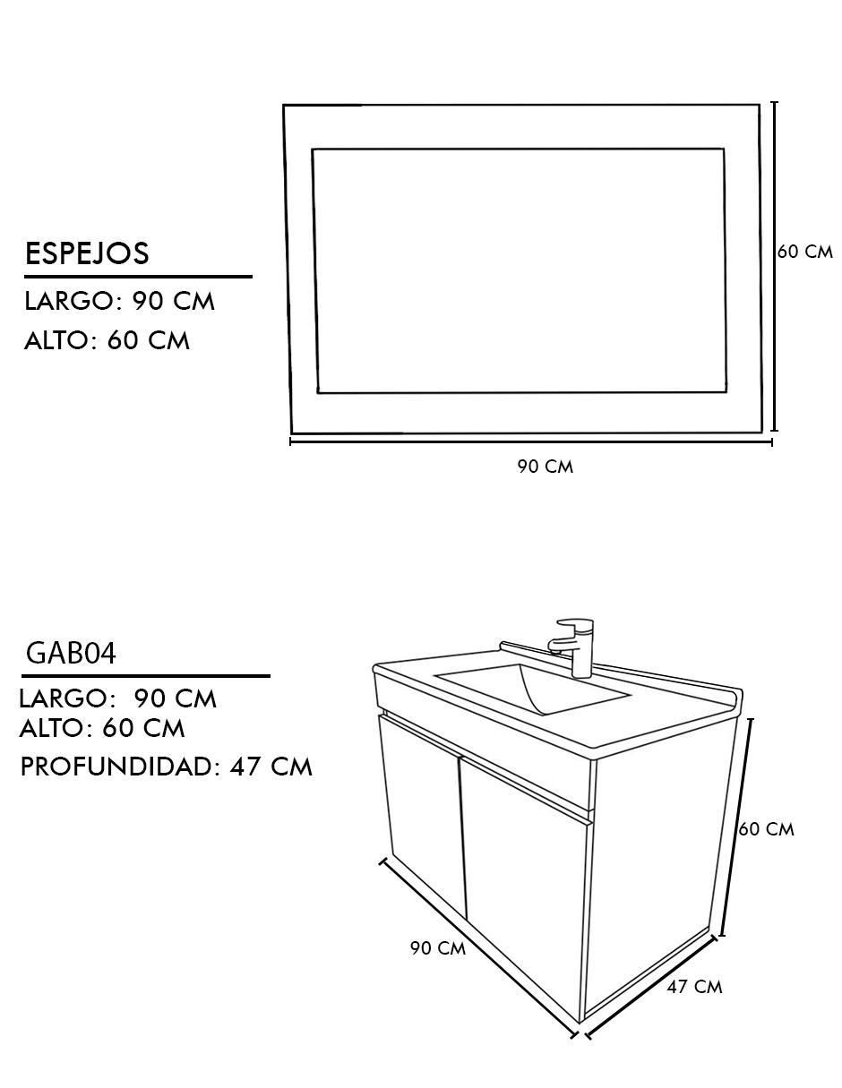 Mueble para baño Lucerna de MDF armable 6