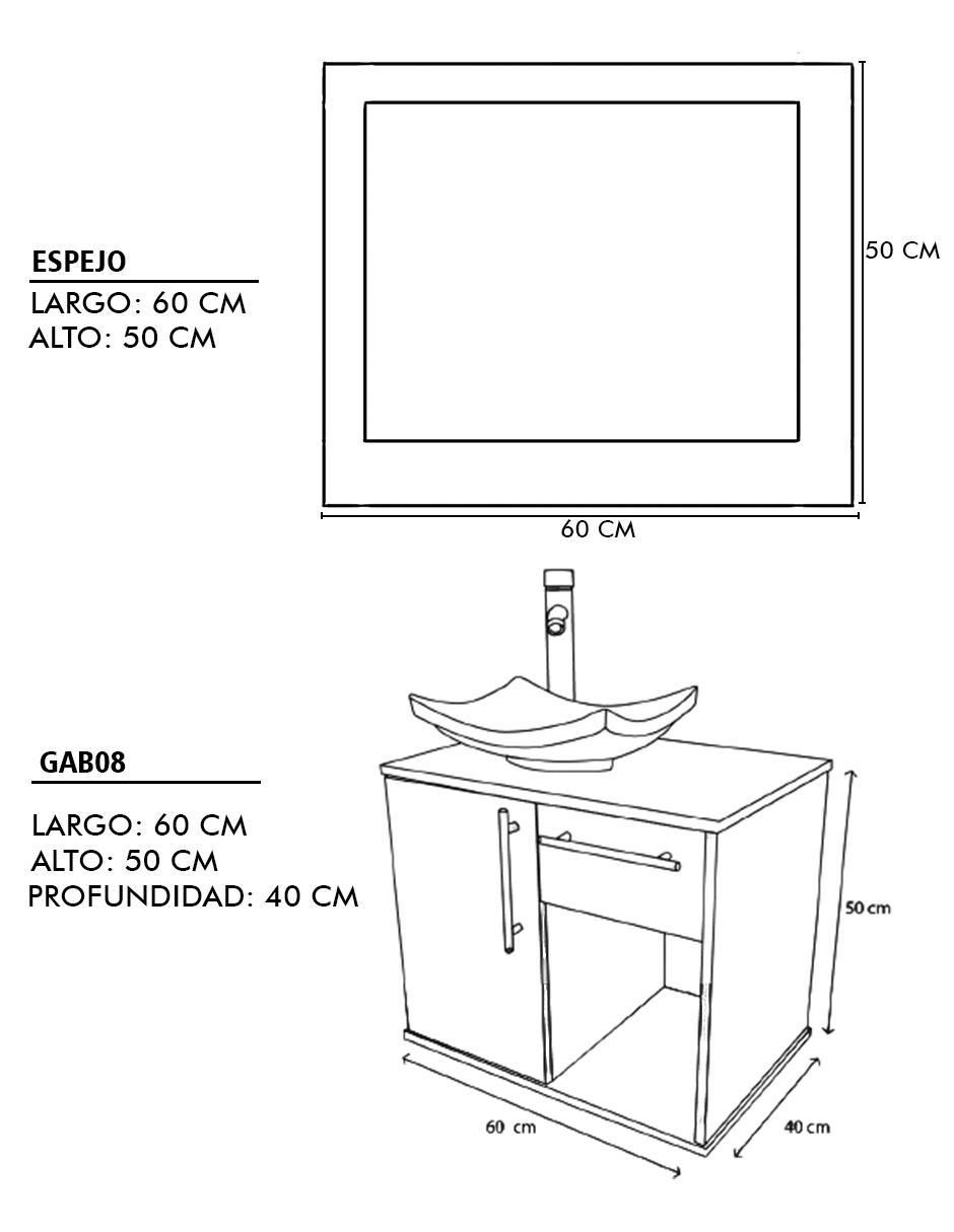 Mueble para baño Set Soleura de MDF armable 6