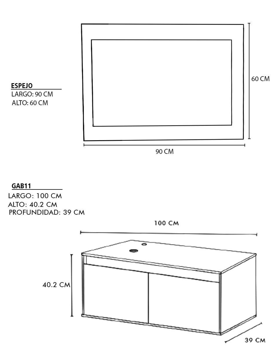 Mueble para baño Nyon de MDF armable 6