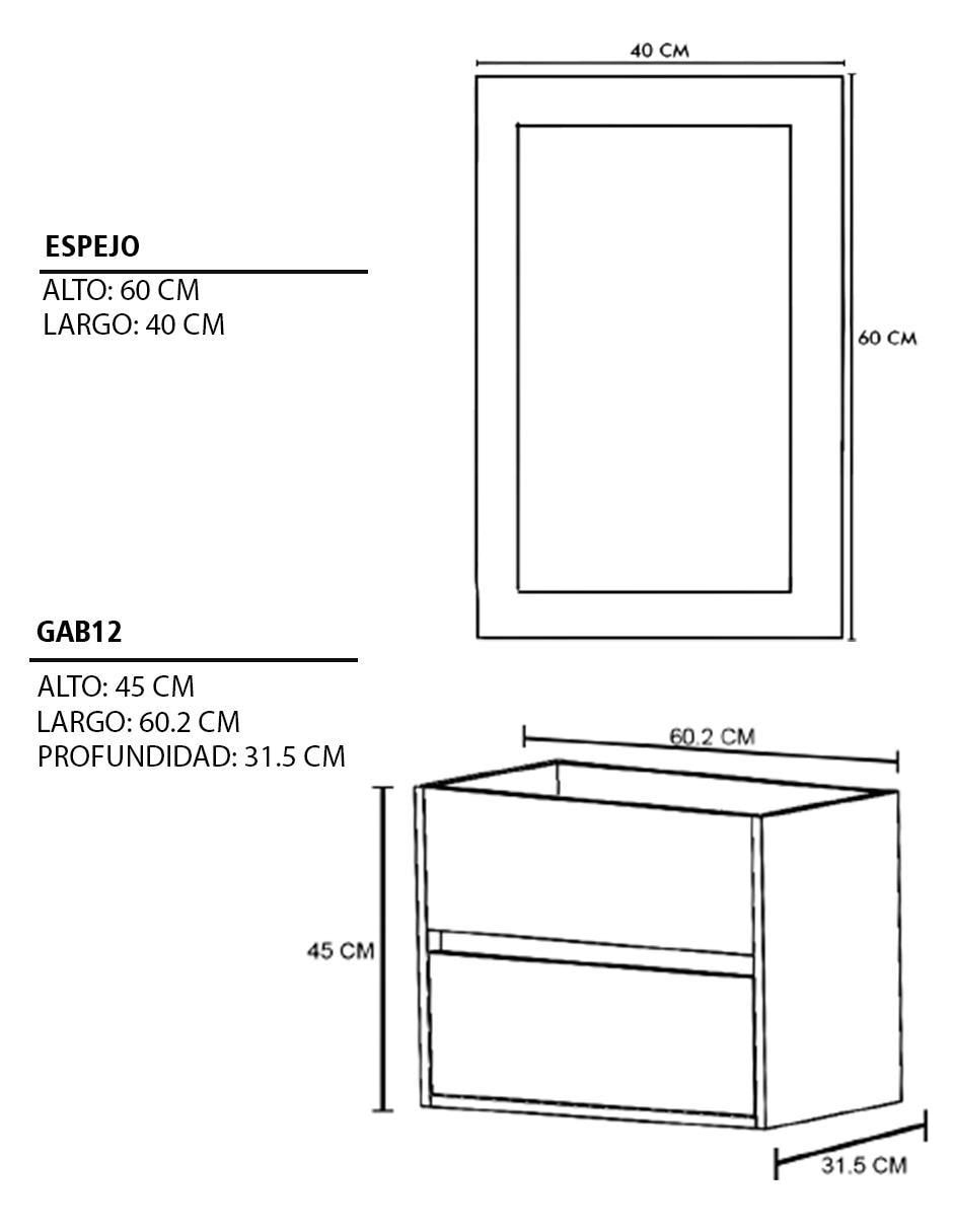Mueble para baño Sion de MDF armable 5