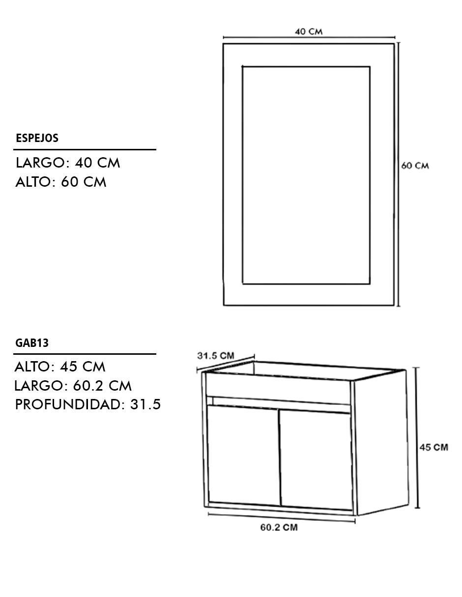 Mueble para baño Piha de MDF armable 5