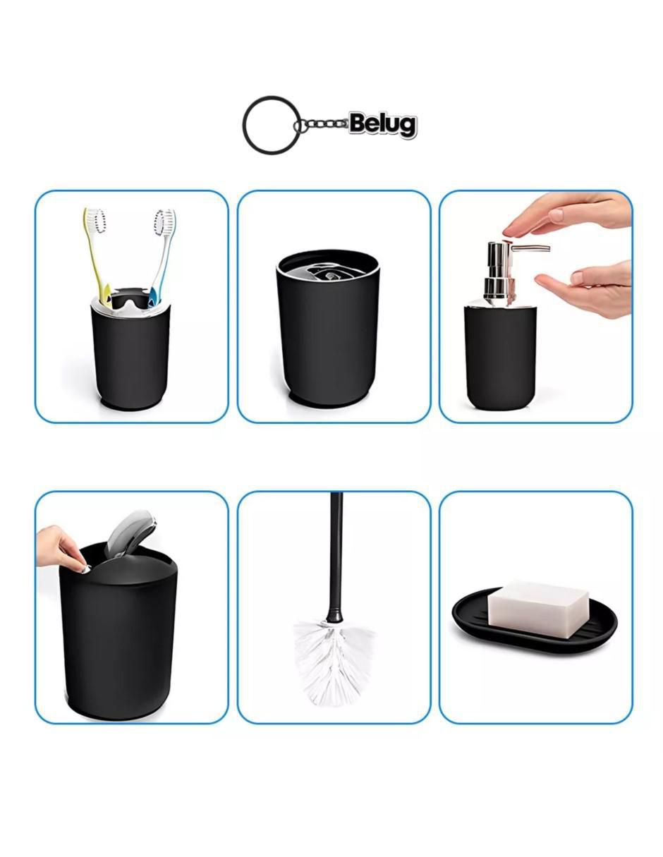 Juego de accesorios para baño 7 piezas