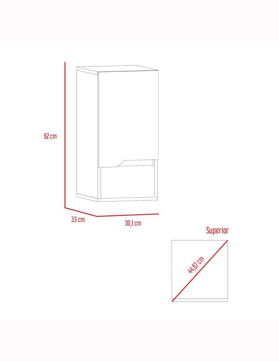 Mueble para baño Lurent de melamina armable 7