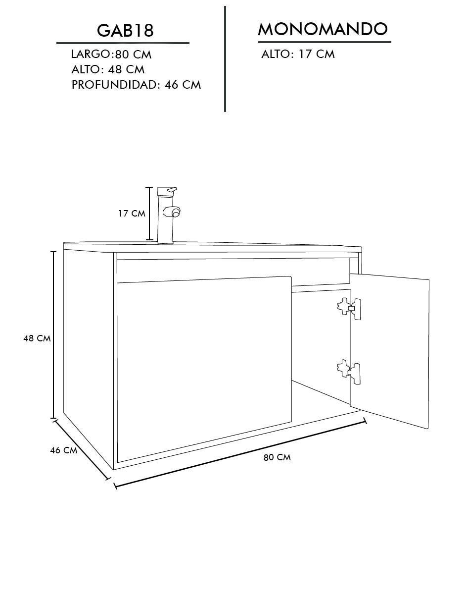 Mueble para baño Stannis de MDF armable 8