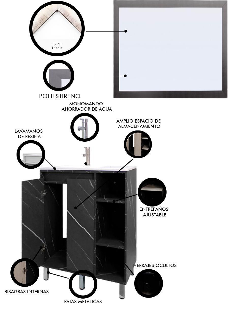 Mueble para baño Decomobil Freya de MDF armable