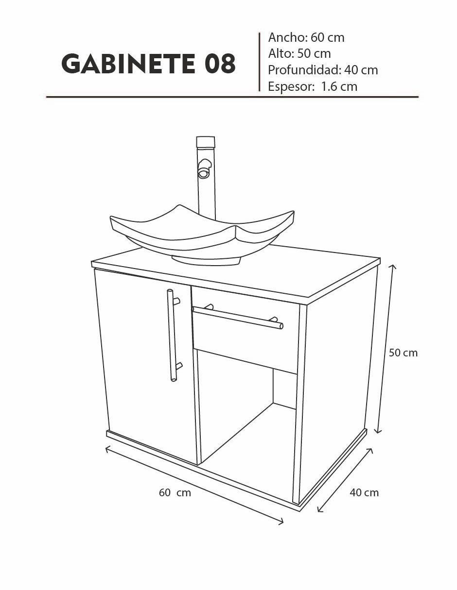 Mueble para baño Milori de melamina armable 6