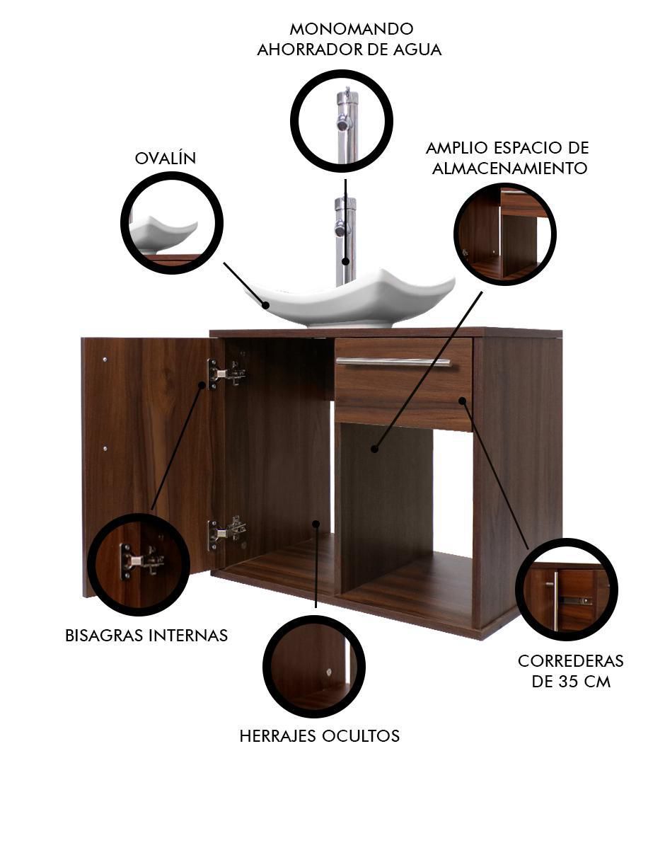 Mueble para baño Milori de melamina armable 4