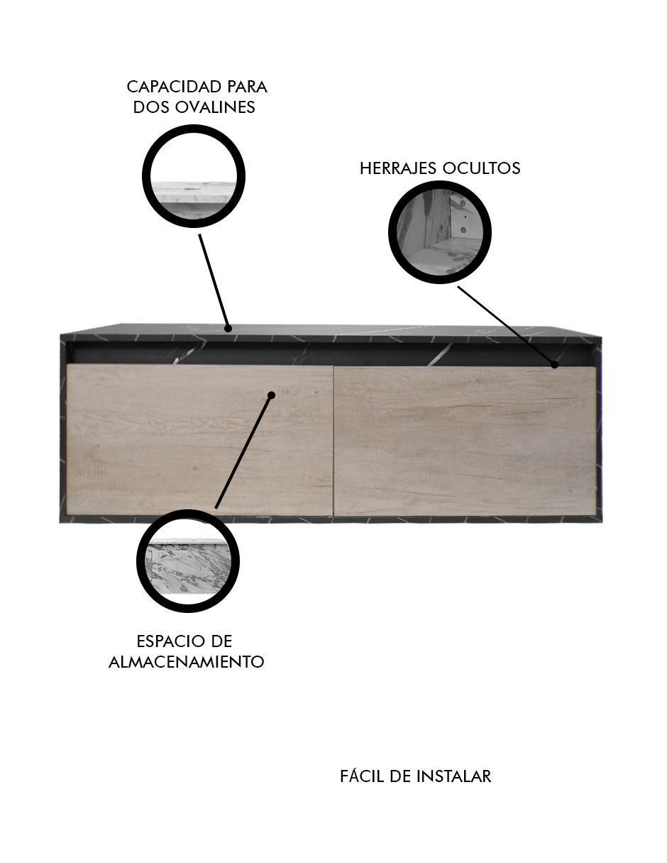 Mueble para baño Dorota de MDF armable 3