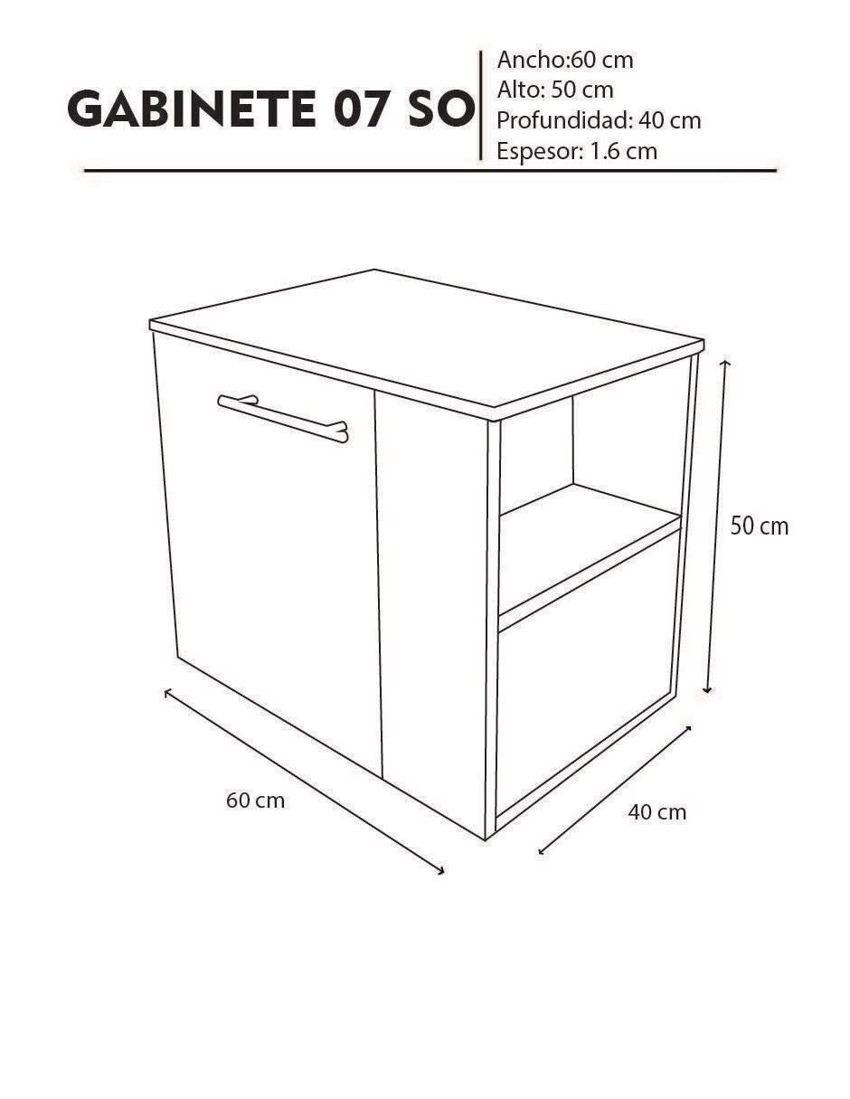 Mueble para baño Decomobil Lenny de MDF armable