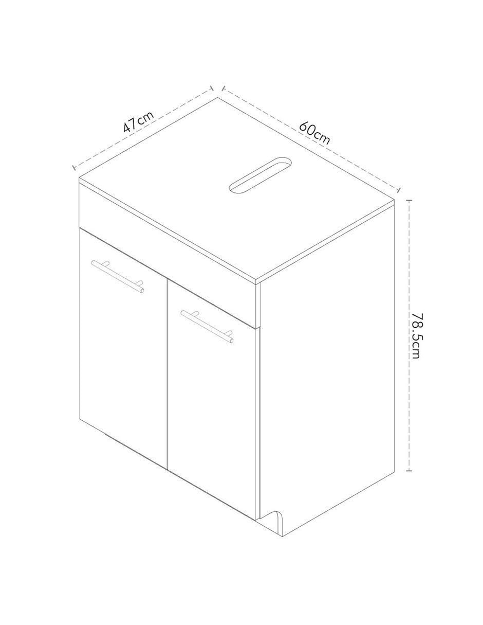 Mueble para baño Ixtlan de MDF armable 6