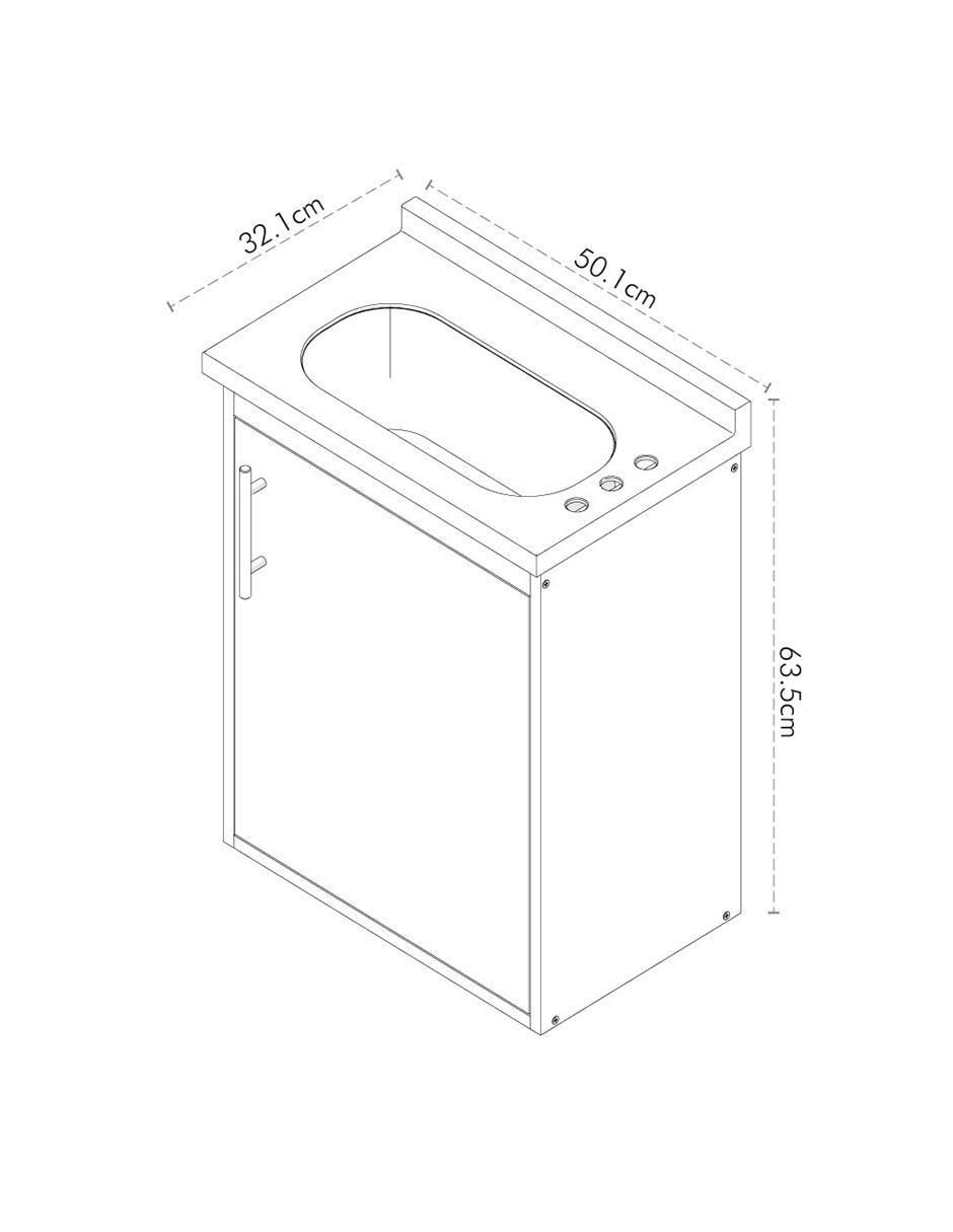 Mueble para baño Ixtapa de MDF armable 5