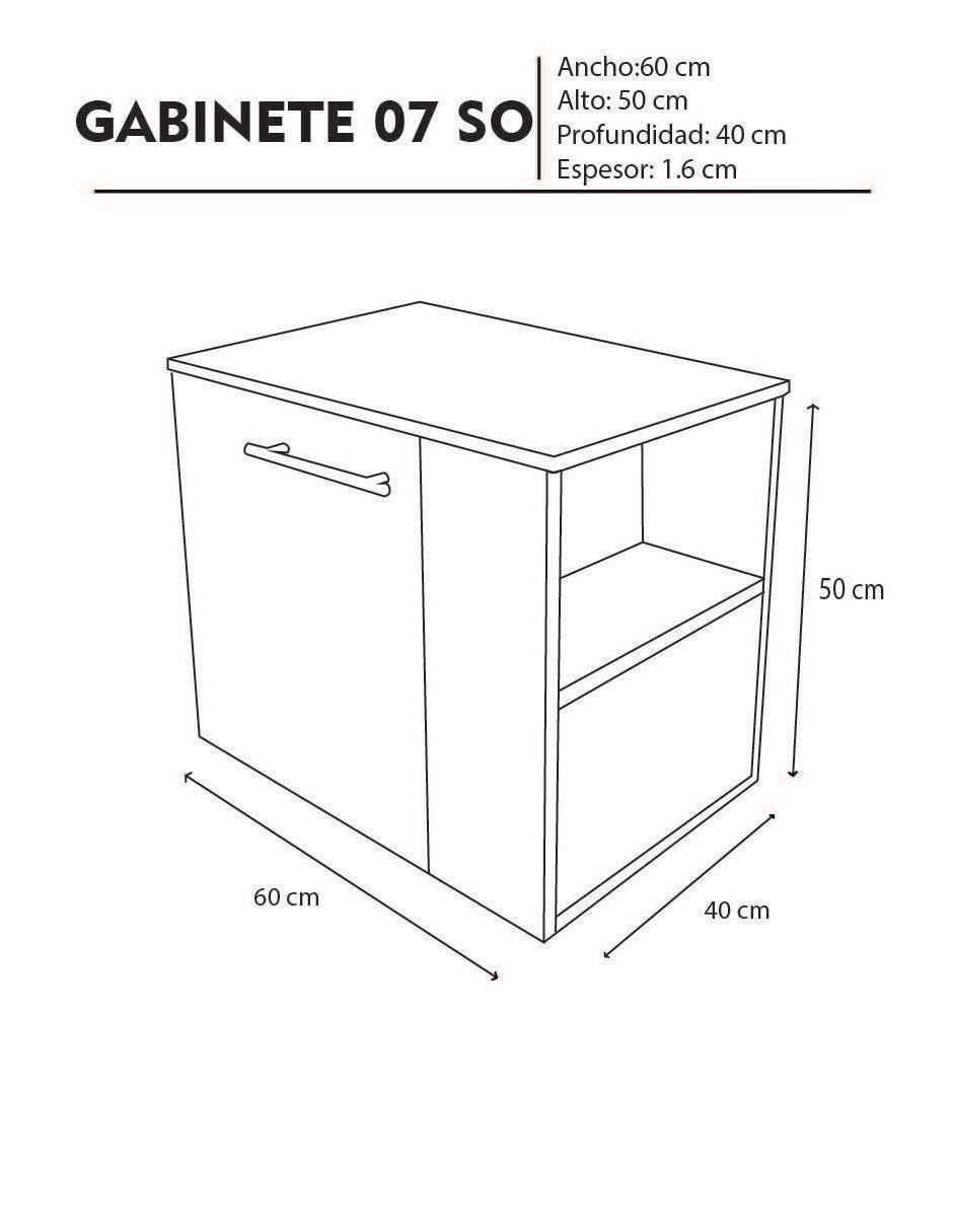 Mueble para baño Lenny de MDF armable 6