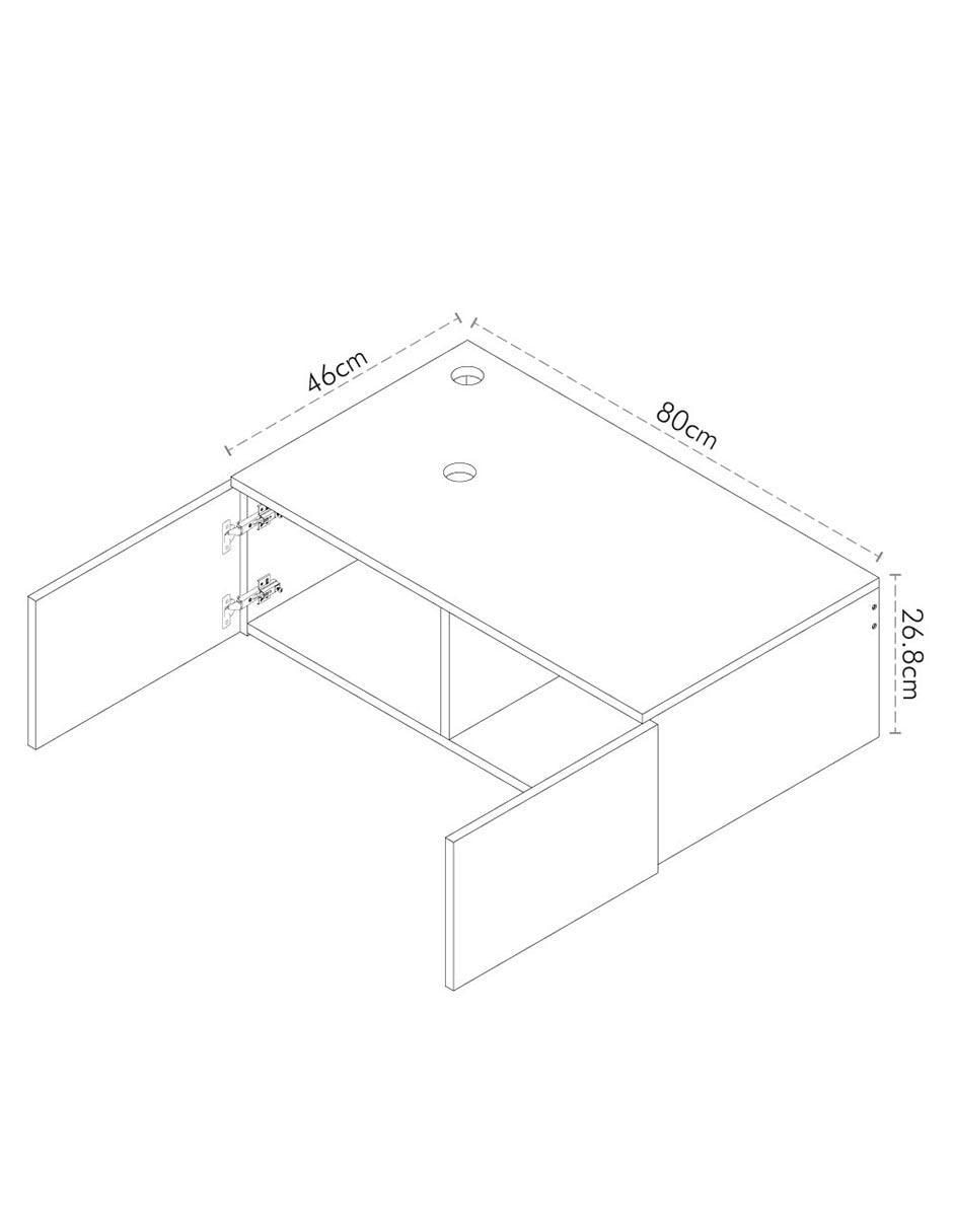 Mueble para baño Boca de MDF armable 6
