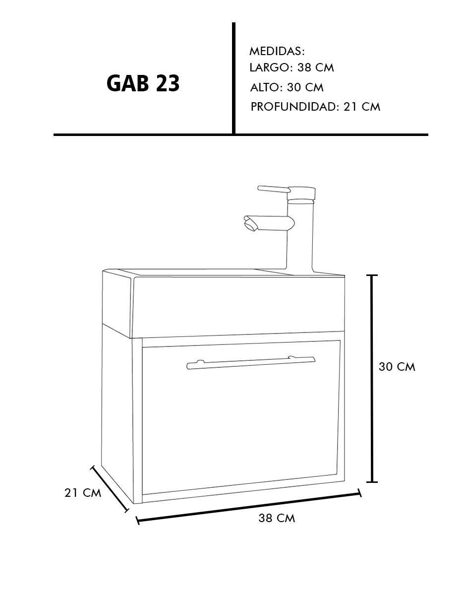 Mueble para baño Leanor de MDF armable 8