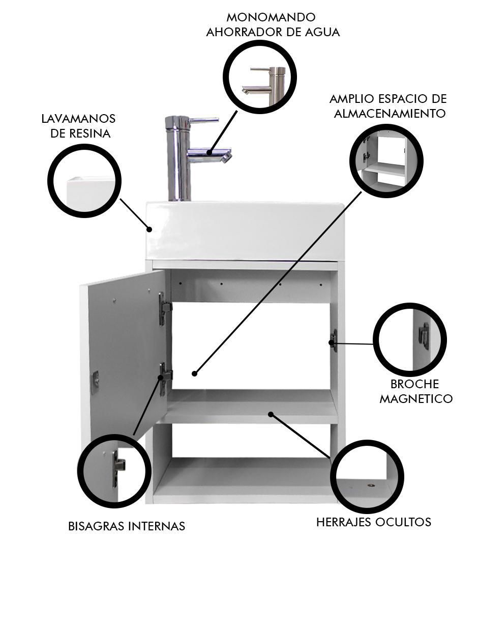 Mueble para baño Alys de MDF armable 6