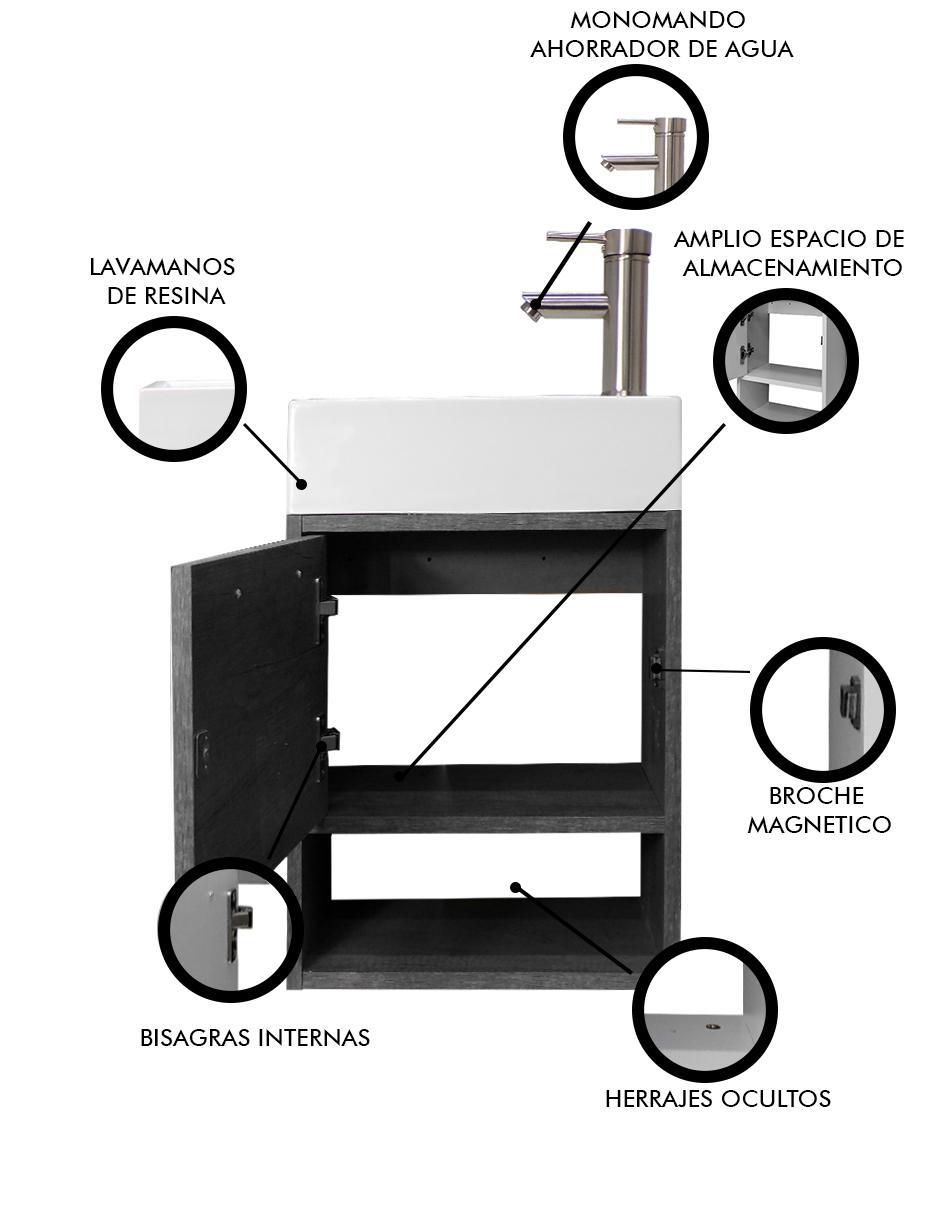Mueble para baño Decomobil Alys de MDF armable