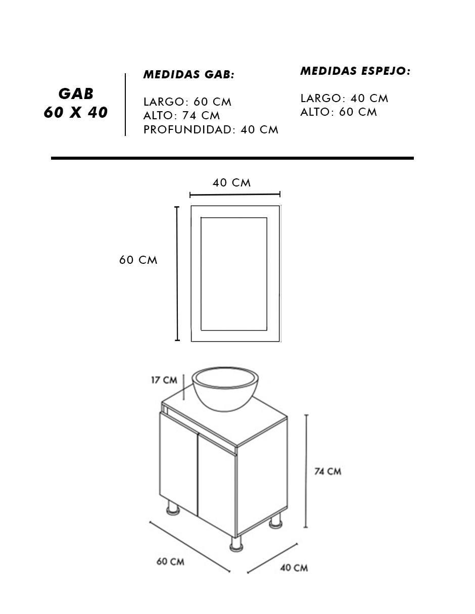 Mueble para baño Decomobil Maya de MDF armable