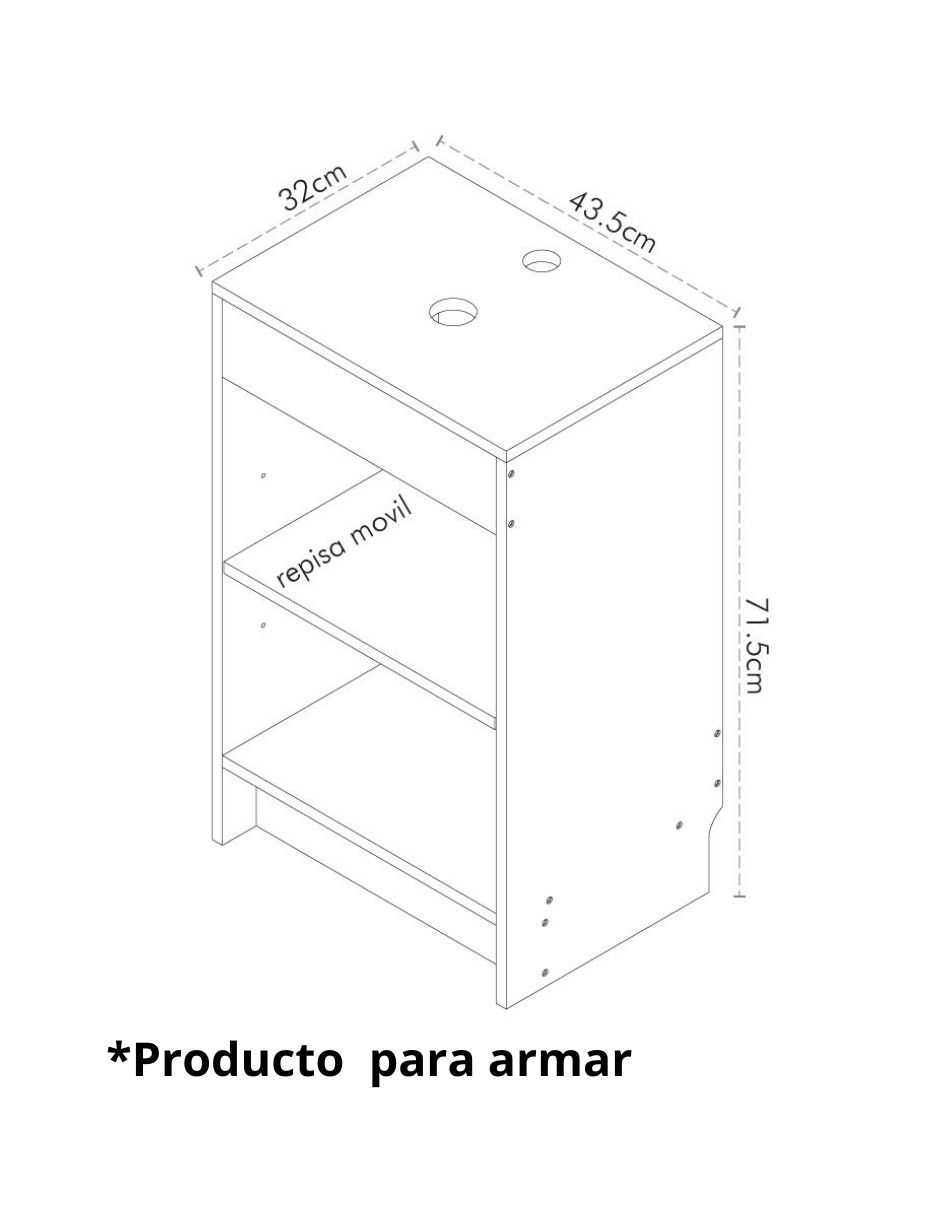 Mueble para baño Sayulita de MDF armable 6