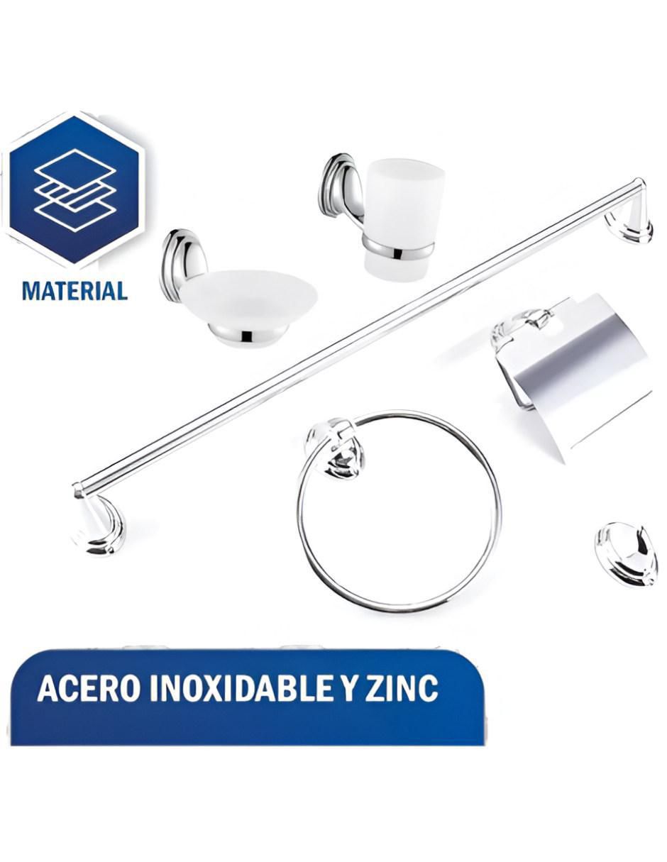 Juego de accesorios para baño de acero inoxidable 6 piezas 5