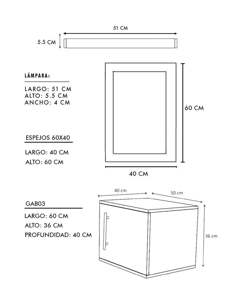Mueble para baño Agnes de MDF armable 8