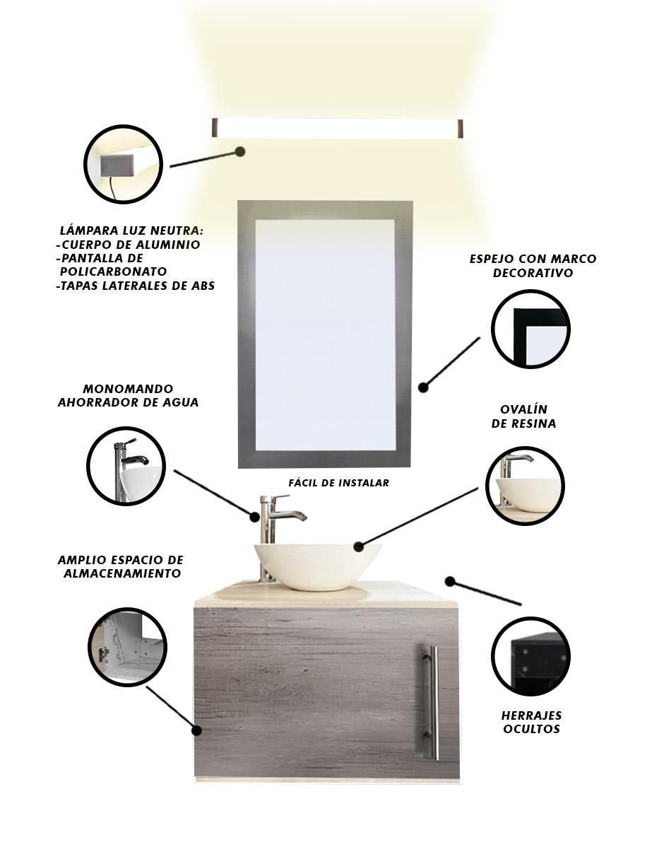 Mueble para baño Agnes de MDF armable 6